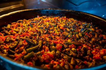 Okra after being cooked in arabic house