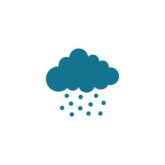 Snow or rain cloud icon - From forecast, Climate and Meteorology snow fall vector icon. Rain simple element illustration. Weather concept. Can be used for web and mobile