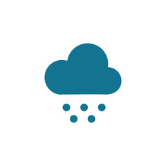 Snow or rain cloud icon - From forecast, Climate and Meteorology snow fall vector icon. Rain simple element illustration. Weather concept. Can be used for web and mobile
