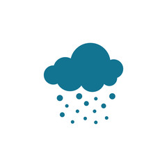Snow or rain cloud icon - From forecast, Climate and Meteorology snow fall vector icon. Rain simple element illustration. Weather concept. Can be used for web and mobile