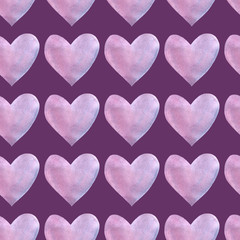 Fototapeta premium Seamless pattern with hearts. Romantic texture for wrapping paper, packaging, wedding, birthday, Valentine's Day, mother's Day