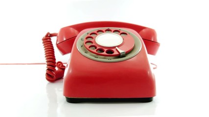 retro red phone ringing of the hook  - Powered by Adobe