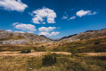 landscape with mountains and clouds
