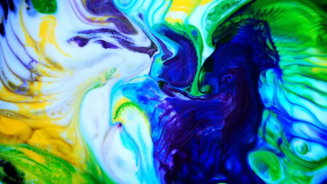 Abstract Ink Movement on Milk 