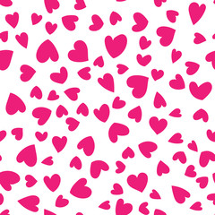 Background with hearts. Pink hearts. Vector illustration