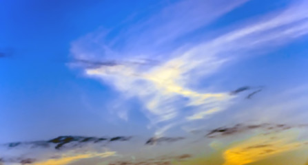 colorful sunset sky background at the view point