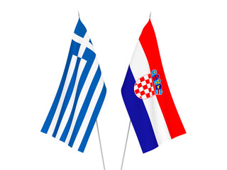 Greece and Croatia flags