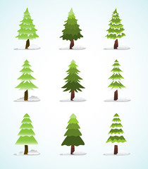 Christmas tree set - Vector