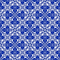 Fototapeta premium Floral abstract seamless pattern. Vector illustration.