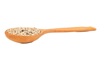 White pepper peas in spoon