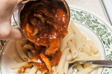 Add sprats in tomato sauce to pasta for better appetite