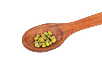 Mung beans in spoon