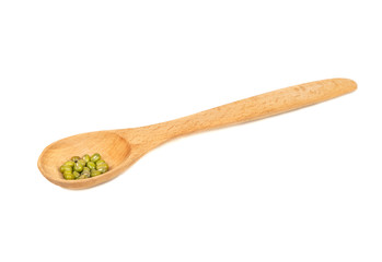 Mung beans in spoon