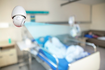 Security, CCTV camera Inside the patient room.