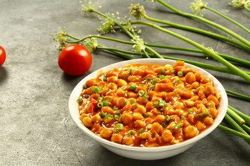 Vegetarian curry- chickpeas ,chana,masala