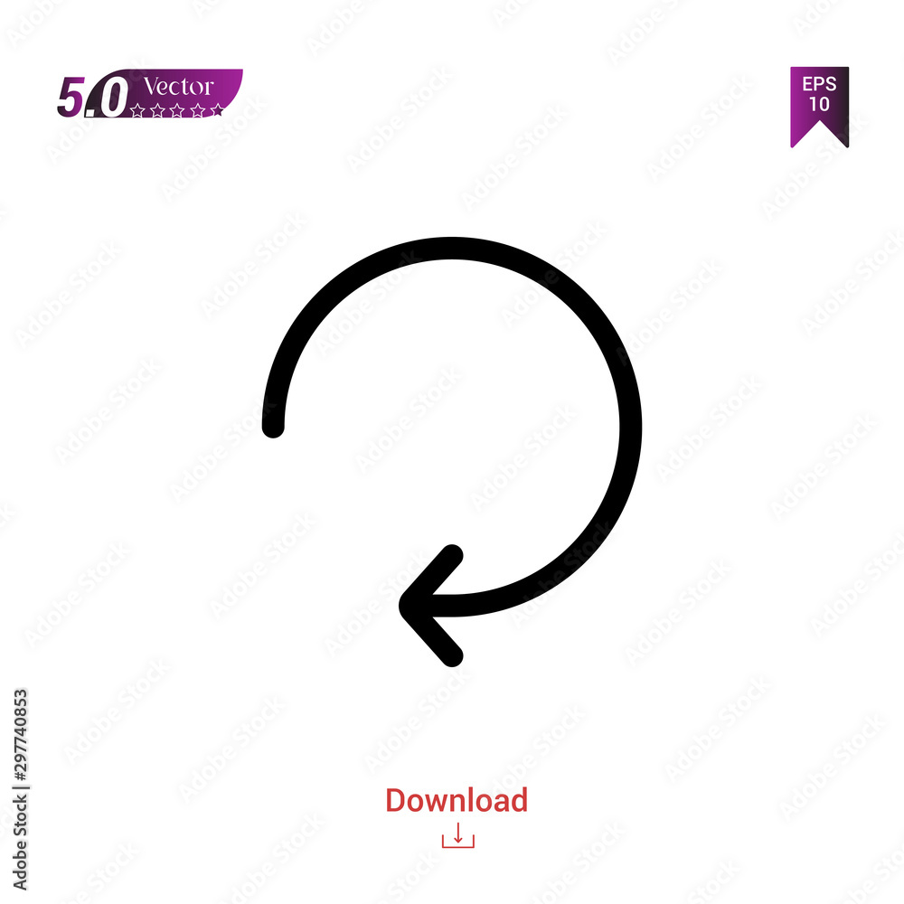Poster outline black reload icon. reload icon vector isolated on white background. miscellaneous-elements. 