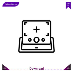 recorder icon vector . Best modern, simple, isolated, application , logo, flat icon for website design or mobile applications, UI / UX design vector format