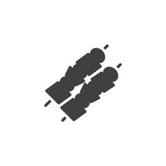 BBQ grilled chicken skewers vector icon. filled flat sign for mobile concept and web design. Shish kebab glyph icon. Symbol, logo illustration. Vector graphics