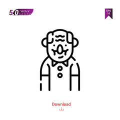 Outline Black old icon. old icon vector isolated on white background. city-park icons . Graphic design, mobile application, logo, user interface. EPS 10 format vector