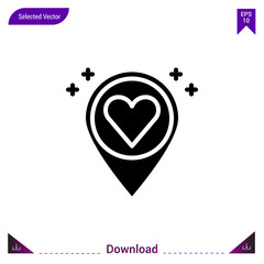 location icon vector . Best modern, simple, isolated, romance , logo, flat icon for website design or mobile applications, UI / UX design vector format