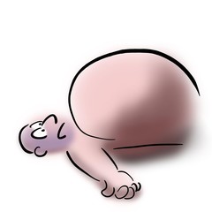 Big belly strangles a man