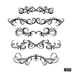 Set of curls and scrolls for design