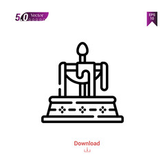 Outline Black fountain icon. fountain icon vector isolated on white background. city-park icons . Graphic design, mobile application, logo, user interface. EPS 10 format vector
