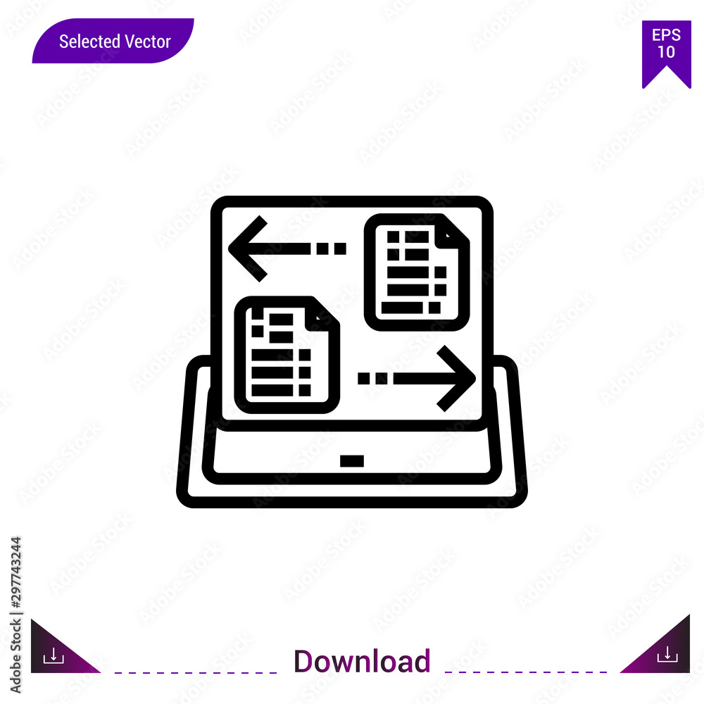Poster file icon vector . best modern, simple, isolated, application , logo, flat icon for website design o
