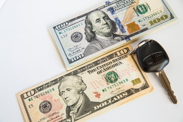 Currency on the table.