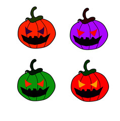 Happy Halloween Pumpkin in Vector