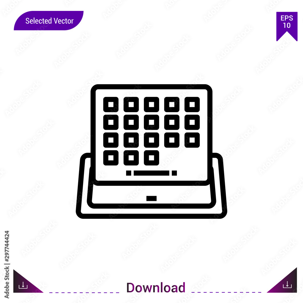 Poster application icon vector . best modern, simple, isolated, application , logo, flat icon for website d