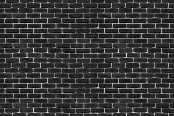 Plakat black brick wall pattern for texture or background
