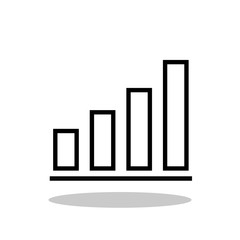 Graph bar icon in flat style. Analytics symbol for your web site design, logo, app, UI Vector EPS 10.