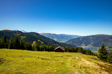 Fototapeta na wymiar Mountain panorama from the Alps in East Tyrol
