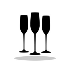 Champagne icon in flat style. Toast symbol for your web site design, logo, app, UI Vector EPS 10.