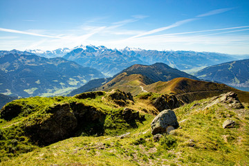 Fototapeta na wymiar Mountain panorama from the Alps in East Tyrol
