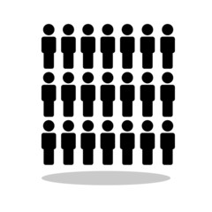People icon in flat style. Group of people symbol for your web site design, logo, app, UI Vector EPS 10.