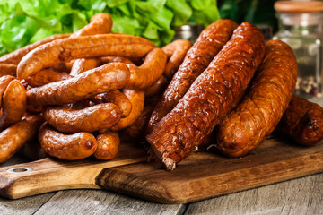 Assorted smoked sausages