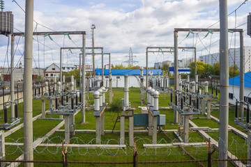 Power substation of the city