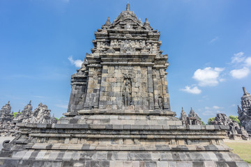 Fototapeta premium Candi Plaosan temple complex, Buddhist temple located in Bugisan village, Prambanan district, Klaten Regency, Central Java, Indonesia