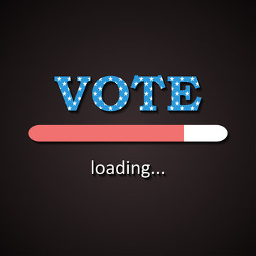 Simple USA election - Vote loading bar  - the voting day is coming