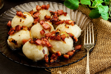 Potato dumplings stuffed with meat