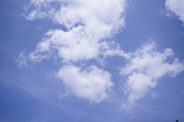 blue sky with white clouds
