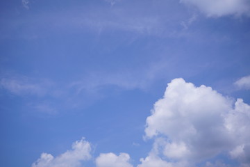 blue sky with white clouds