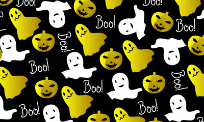 pumpkins and skull pattern
