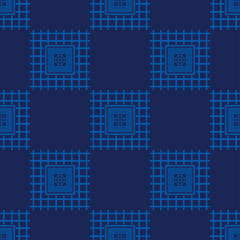 Ethnic boho seamless pattern. Lace. Embroidery on fabric. Patchwork texture. Weaving. Traditional ornament. Tribal pattern. Folk motif. Vector illustration for web design or print.