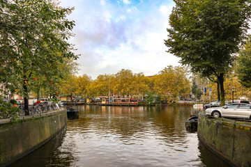 Beautiful canal in Amsterdam