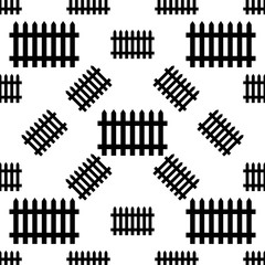 Fence Icon Seamless Pattern