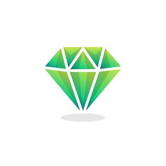 Gaming, precious crystal stone flat icon, vector sign, Game diamond colorful pictogram isolated on white. Symbol, logo illustration. Flat style design