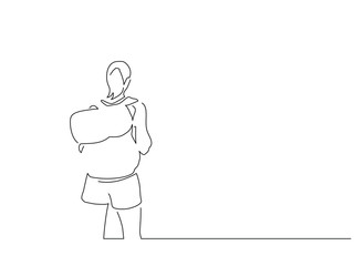 Friends line drawing, vector illustration design. Friends collection.